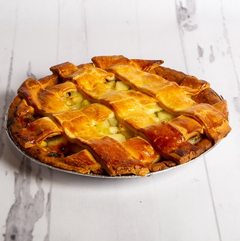 A lattice apple tart